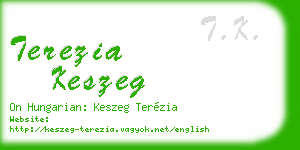 terezia keszeg business card